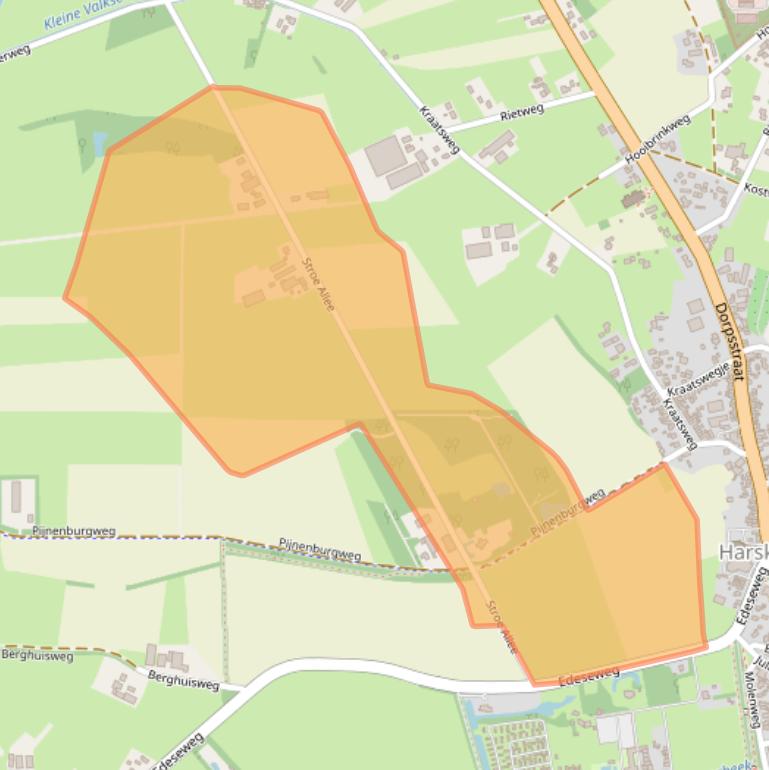 Kaart van postcodegebied 6732EZ.