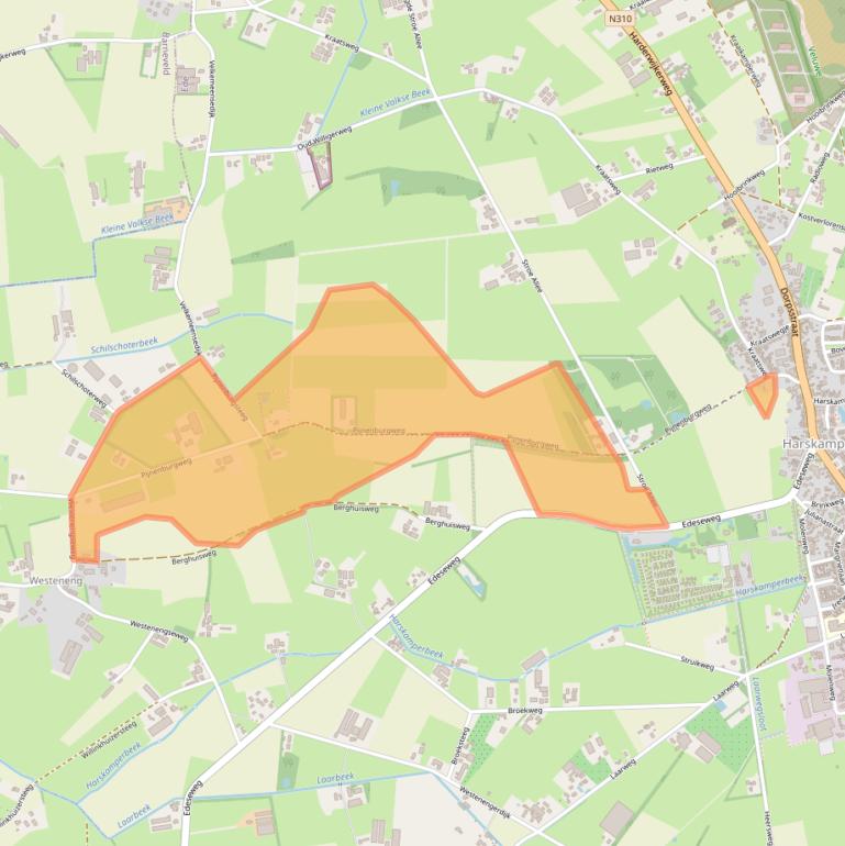 Kaart van postcodegebied 6732GC.