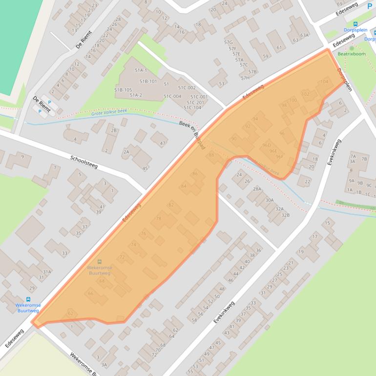 Kaart van postcodegebied 6733AG.