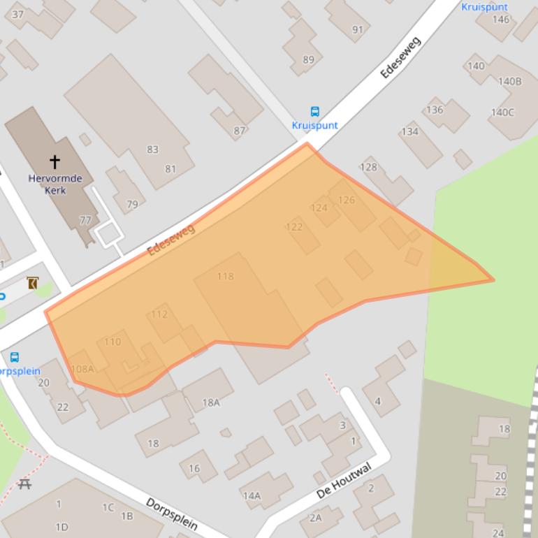 Kaart van postcodegebied 6733AH.