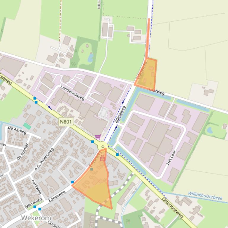 Kaart van postcodegebied 6733AJ.