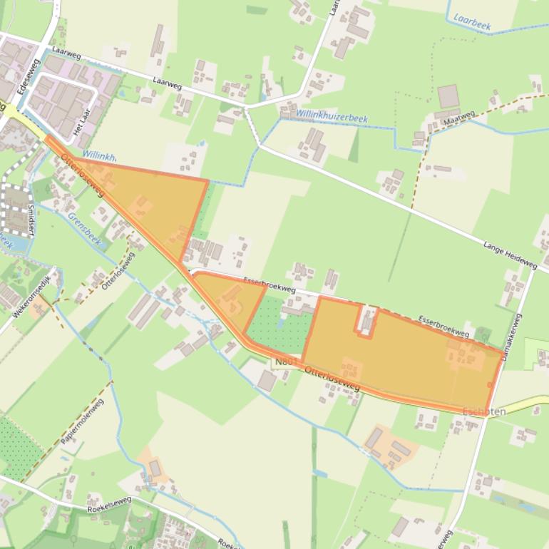 Kaart van postcodegebied 6733AL.