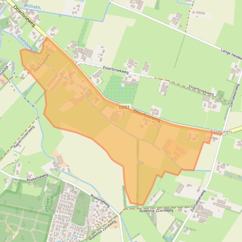 Kaart van postcodegebied 6733AN.