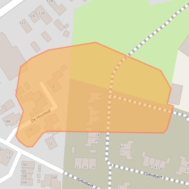 Kaart van postcodegebied 6733AP.