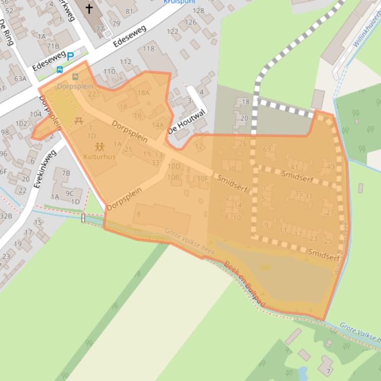 Kaart van postcodegebied 6733AV.