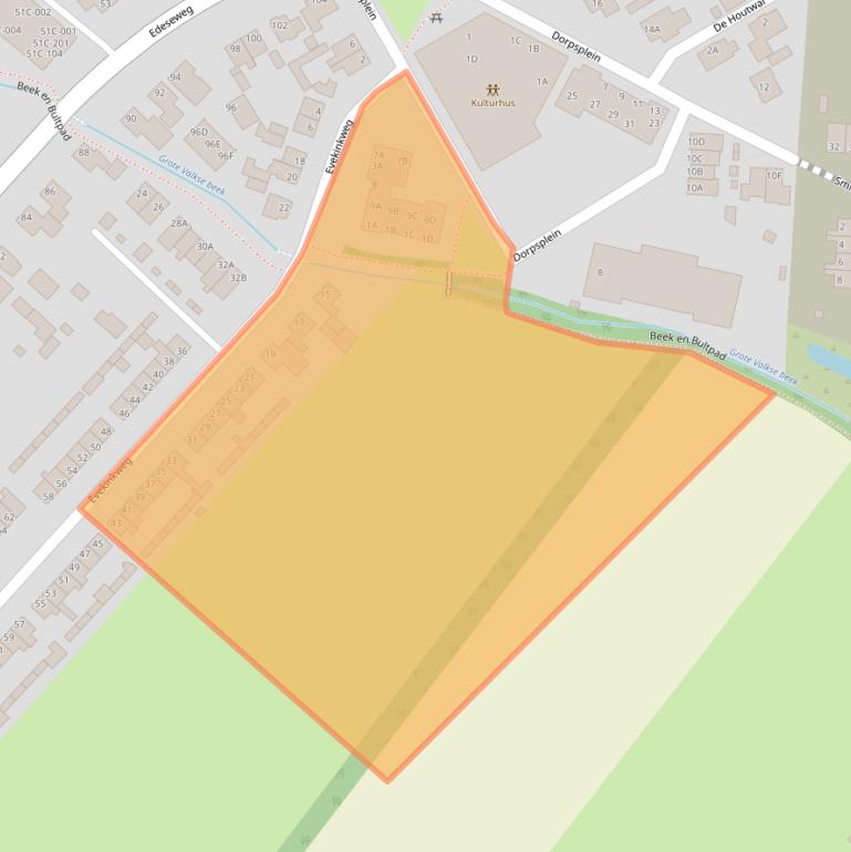 Kaart van postcodegebied 6733BA.