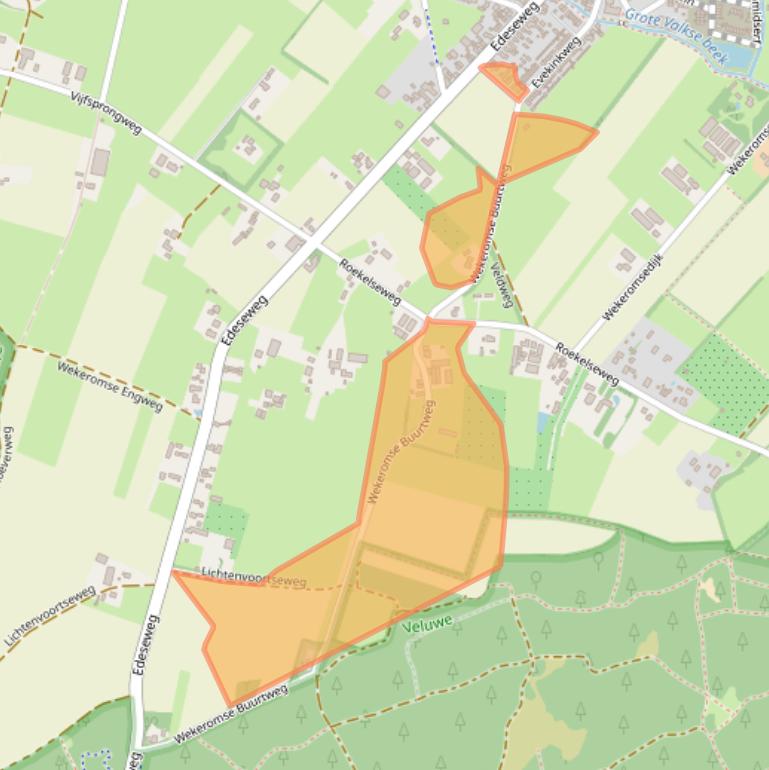 Kaart van postcodegebied 6733BE.