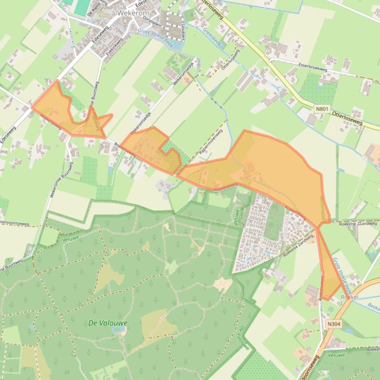 Kaart van postcodegebied 6733BN.