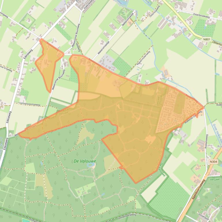 Kaart van postcodegebied 6733BP.