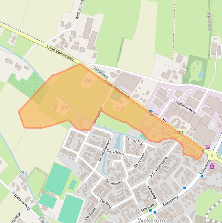 Kaart van postcodegebied 6733GA.