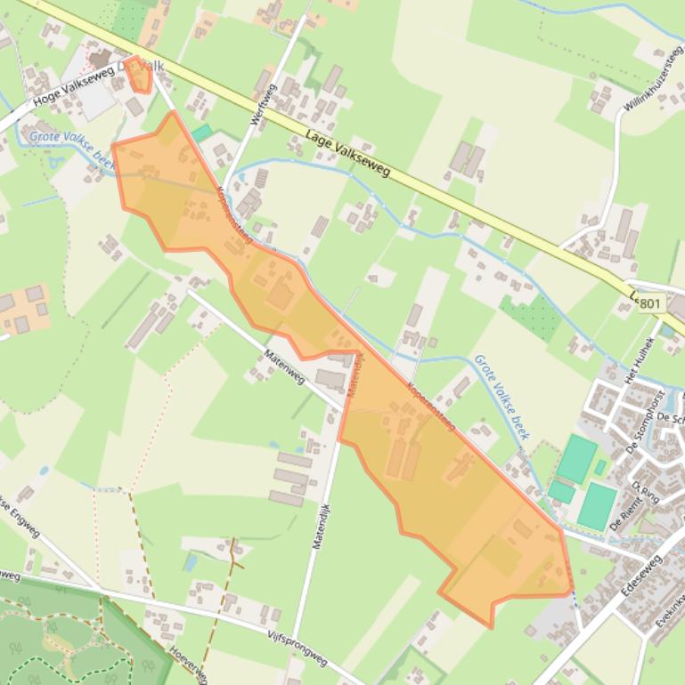 Kaart van postcodegebied 6733JA.