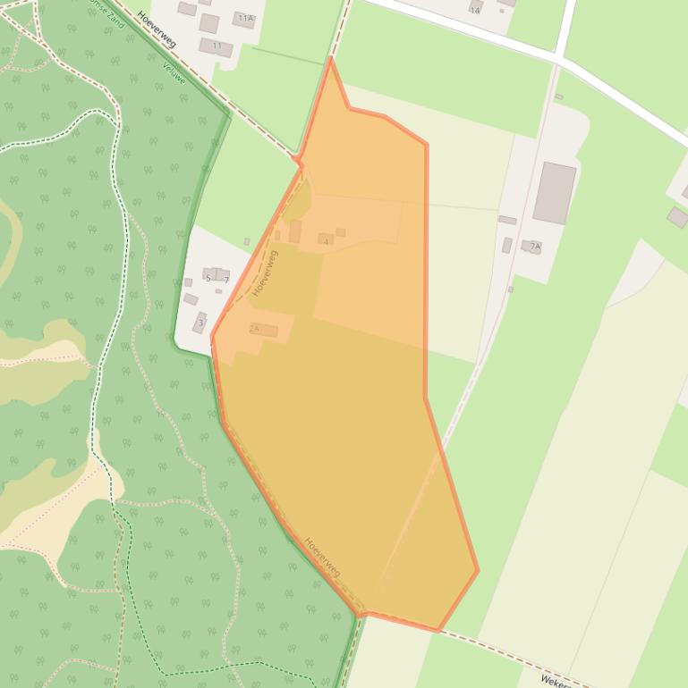 Kaart van postcodegebied 6733JE.