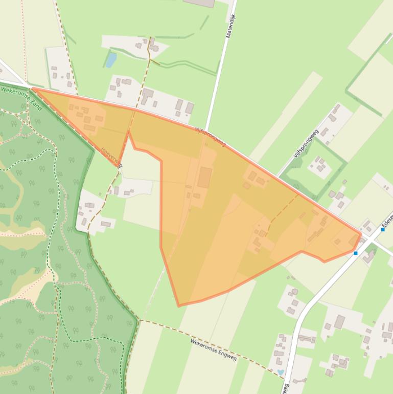 Kaart van postcodegebied 6733JH.