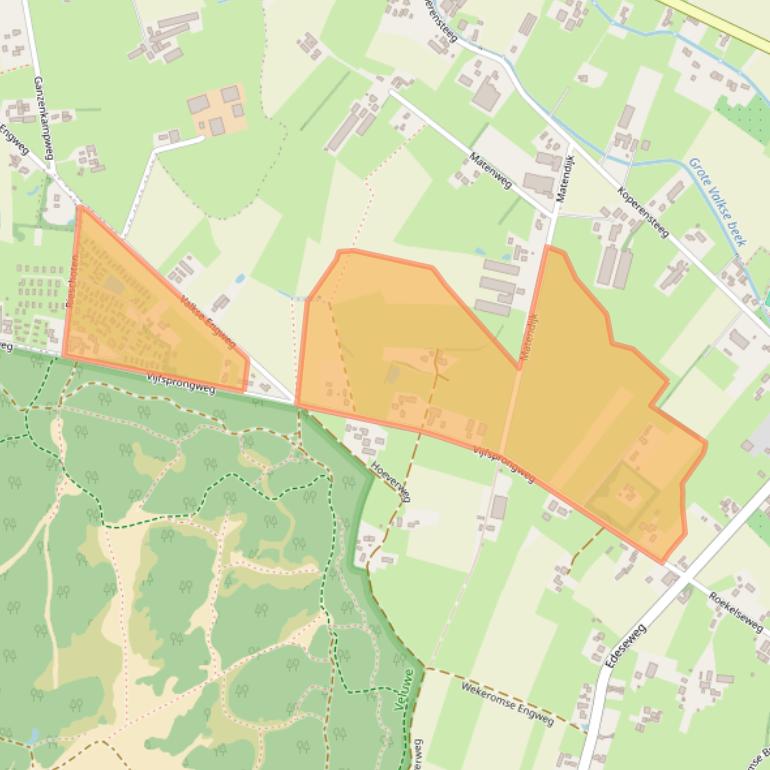 Kaart van postcodegebied 6733JJ.