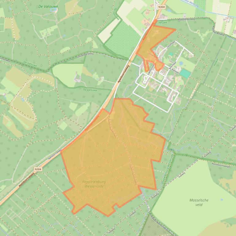 Kaart van postcodegebied 6733SC.