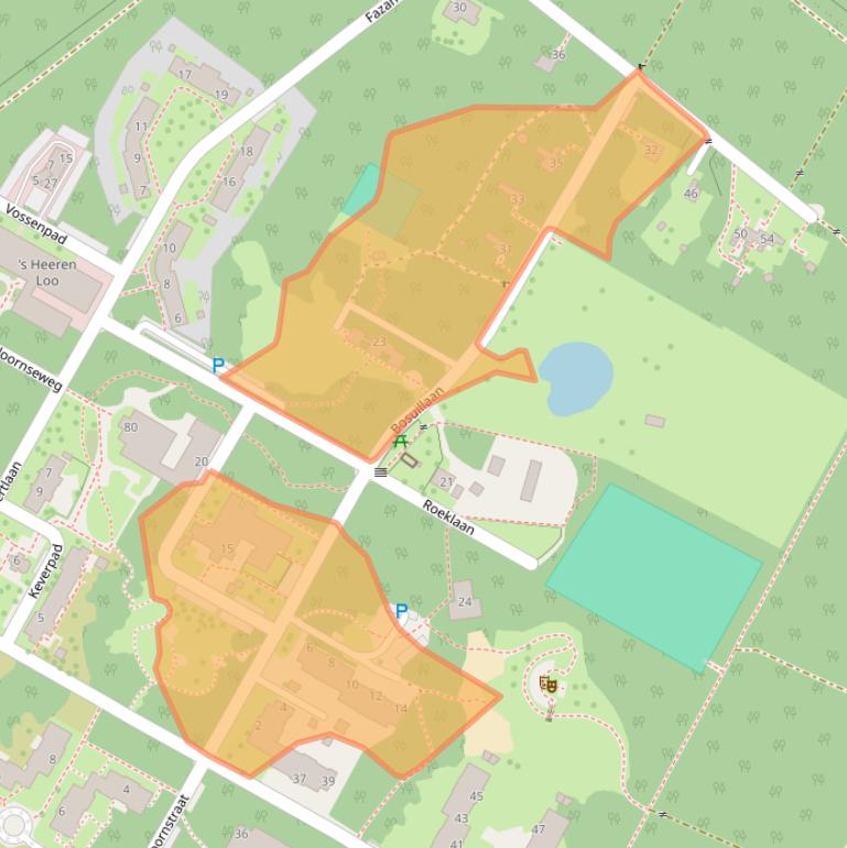 Kaart van postcodegebied 6733SP.