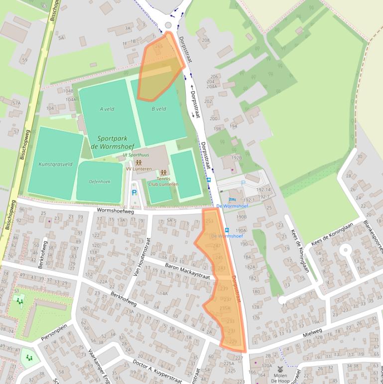 Kaart van postcodegebied 6741AJ.