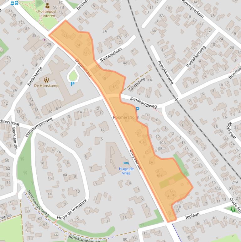Kaart van postcodegebied 6741AK.