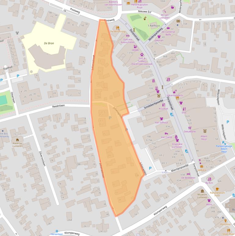 Kaart van postcodegebied 6741AT.