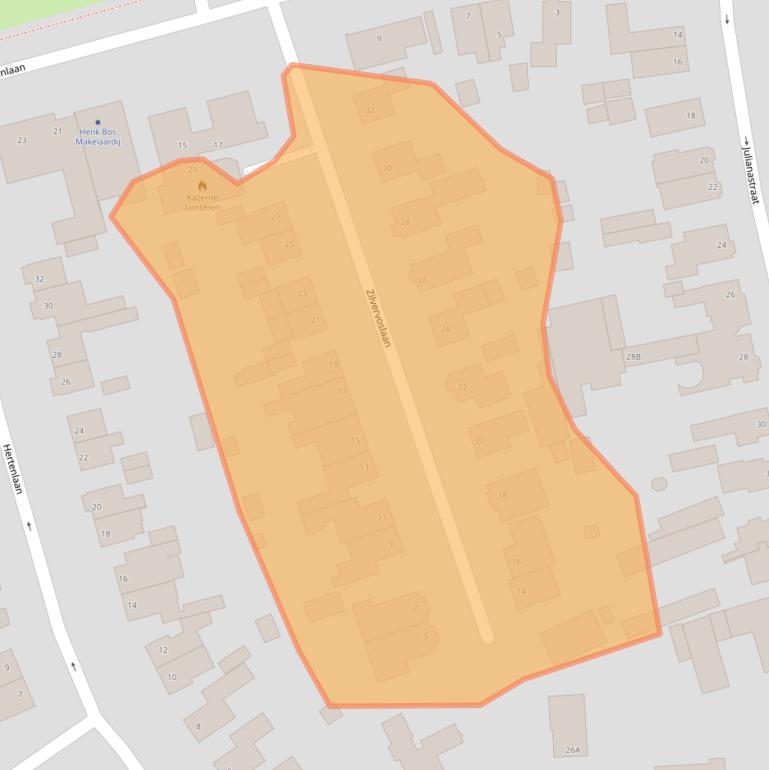 Kaart van postcodegebied 6741BE.