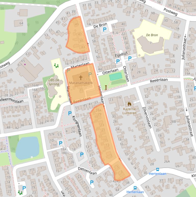 Kaart van postcodegebied 6741BG.