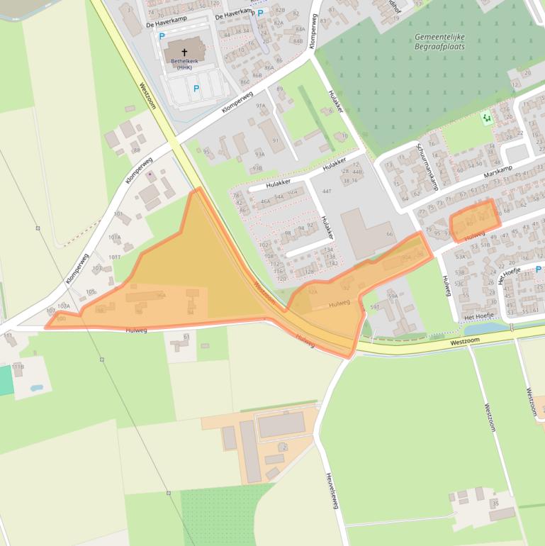 Kaart van postcodegebied 6741CJ.