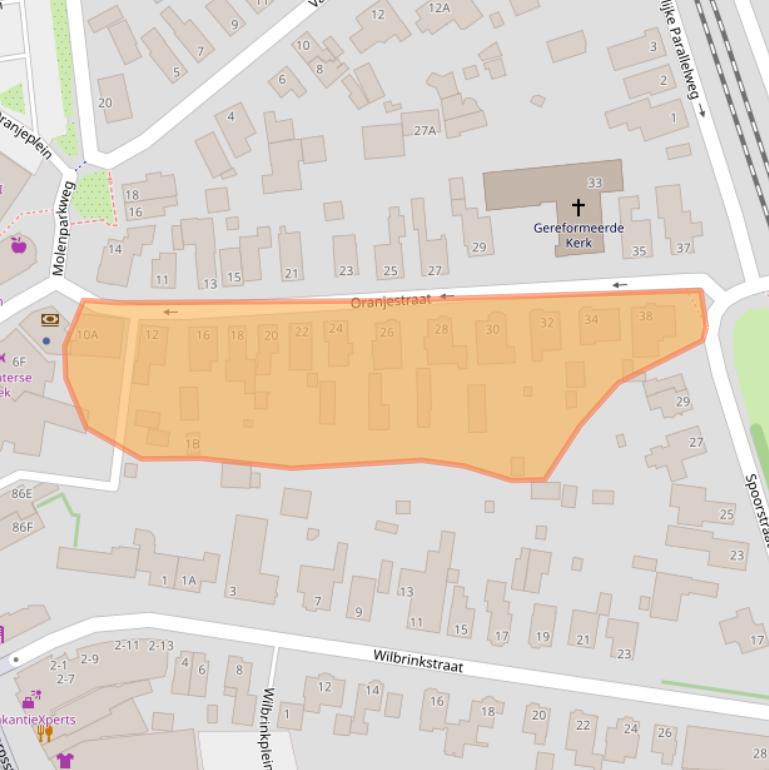 Kaart van postcodegebied 6741CW.