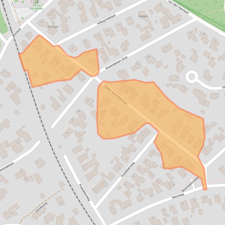 Kaart van postcodegebied 6741DR.