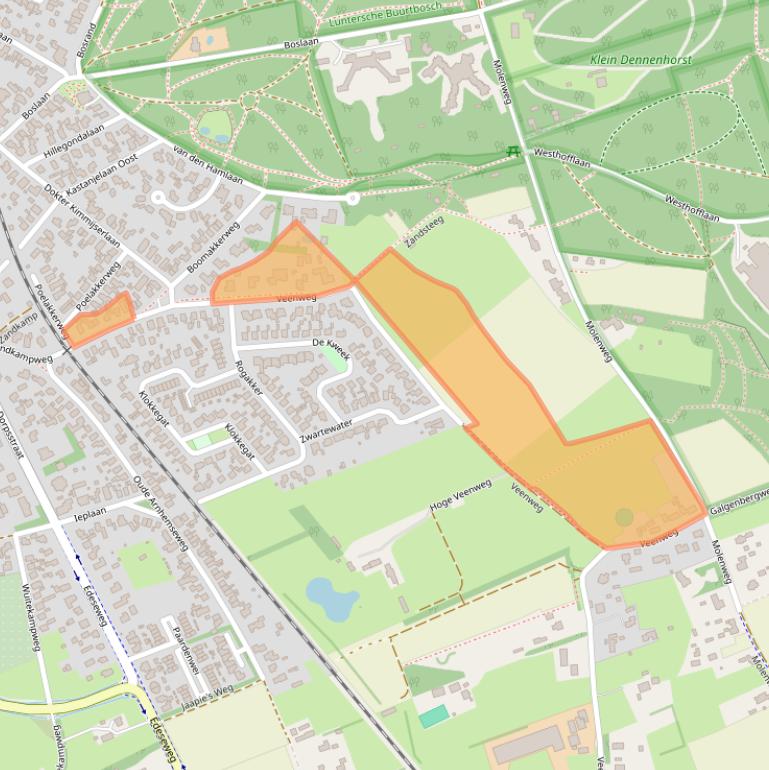 Kaart van postcodegebied 6741EA.