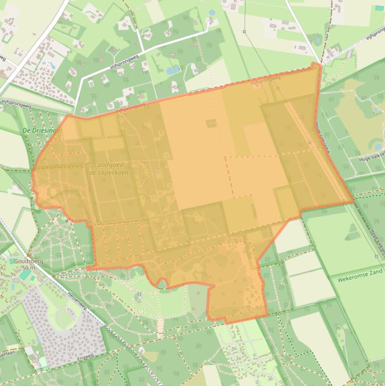 Kaart van postcodegebied 6741JA.