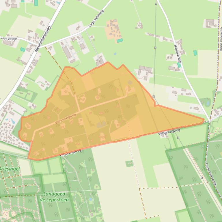 Kaart van postcodegebied 6741JC.