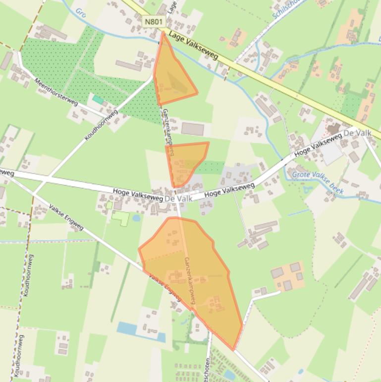 Kaart van postcodegebied 6741JE.