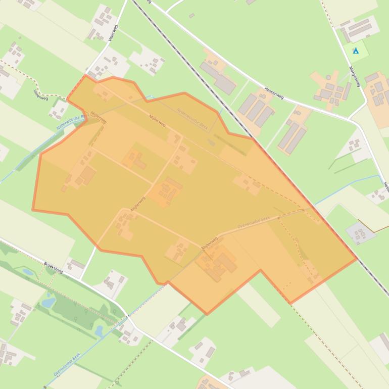 Kaart van postcodegebied 6741JV.