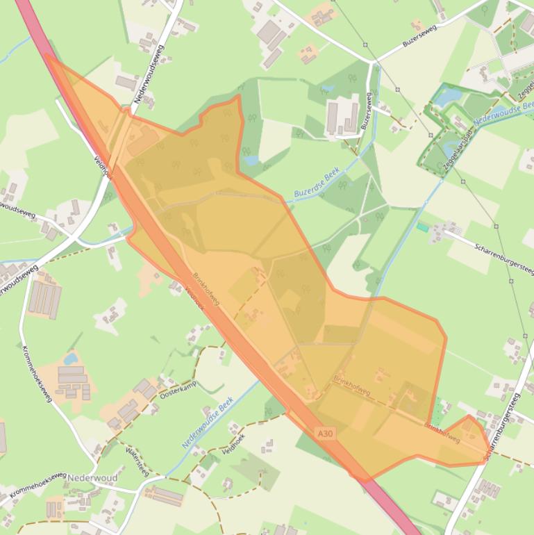 Kaart van postcodegebied 6741LR.