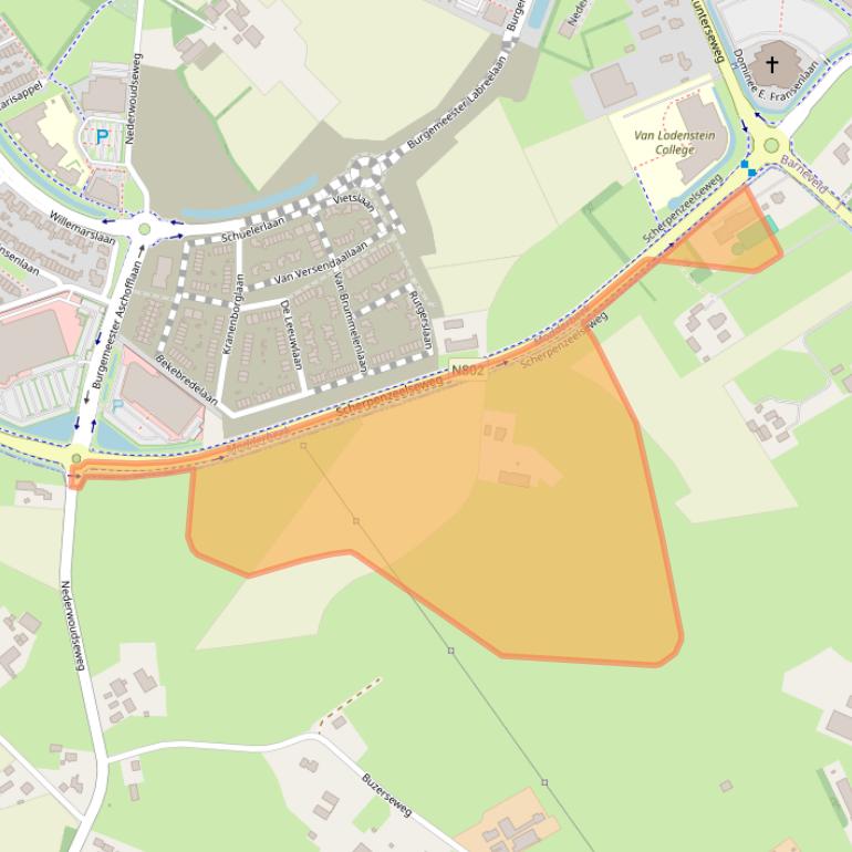 Kaart van postcodegebied 6741LX.