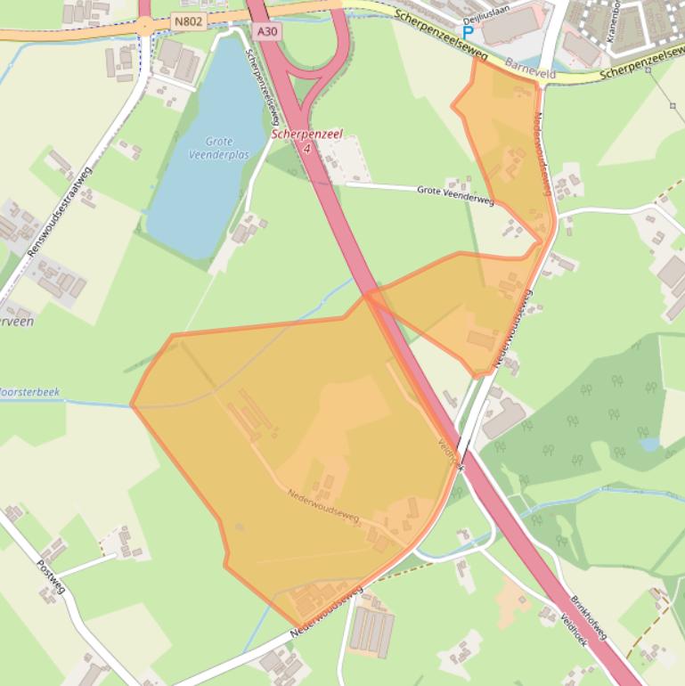 Kaart van postcodegebied 6741MA.