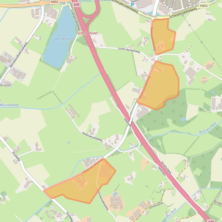 Kaart van postcodegebied 6741MB.