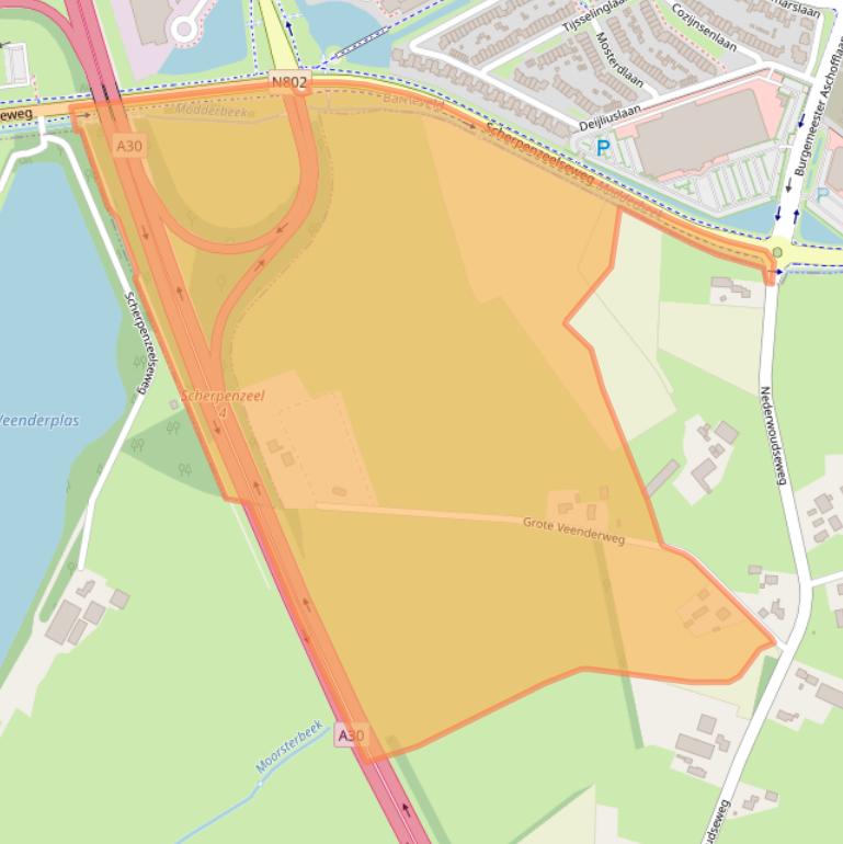 Kaart van postcodegebied 6741MC.