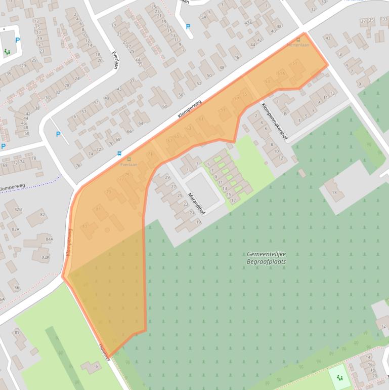 Kaart van postcodegebied 6741PD.