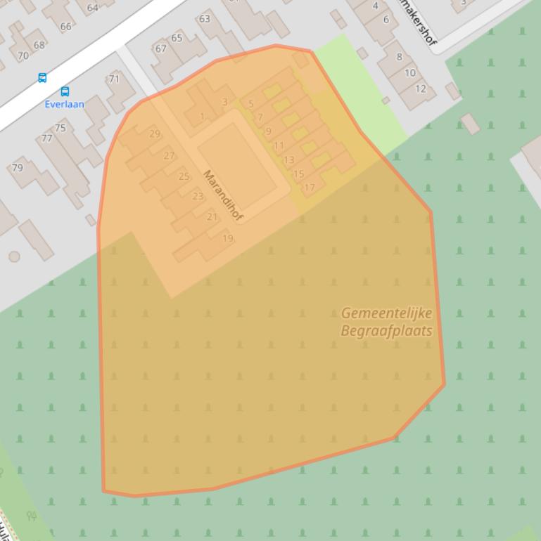 Kaart van postcodegebied 6741PN.