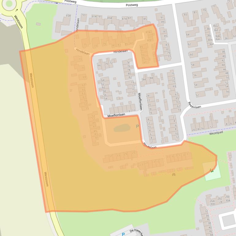 Kaart van postcodegebied 6741RD.