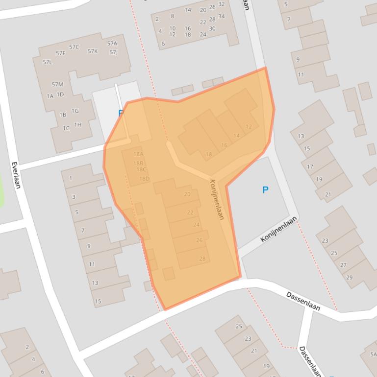 Kaart van postcodegebied 6741RG.