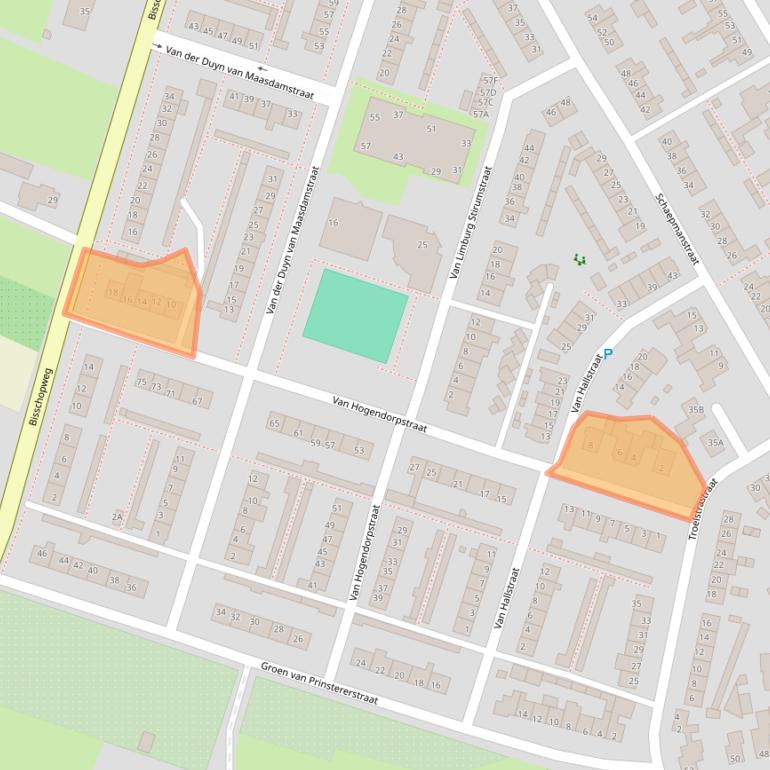Kaart van postcodegebied 6741WK.