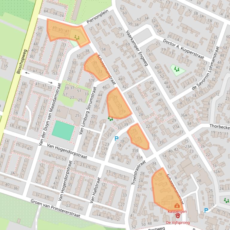 Kaart van postcodegebied 6741WS.