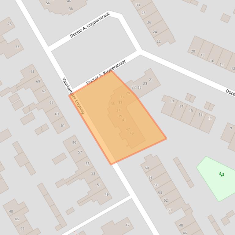 Kaart van postcodegebied 6741XJ.