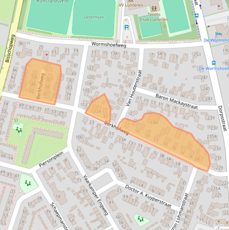 Kaart van postcodegebied 6741XS.