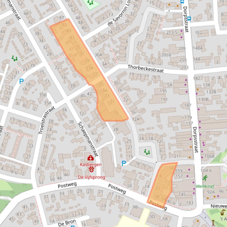 Kaart van postcodegebied 6741XT.