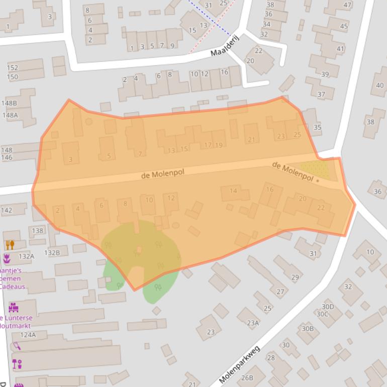 Kaart van postcodegebied 6741ZN.