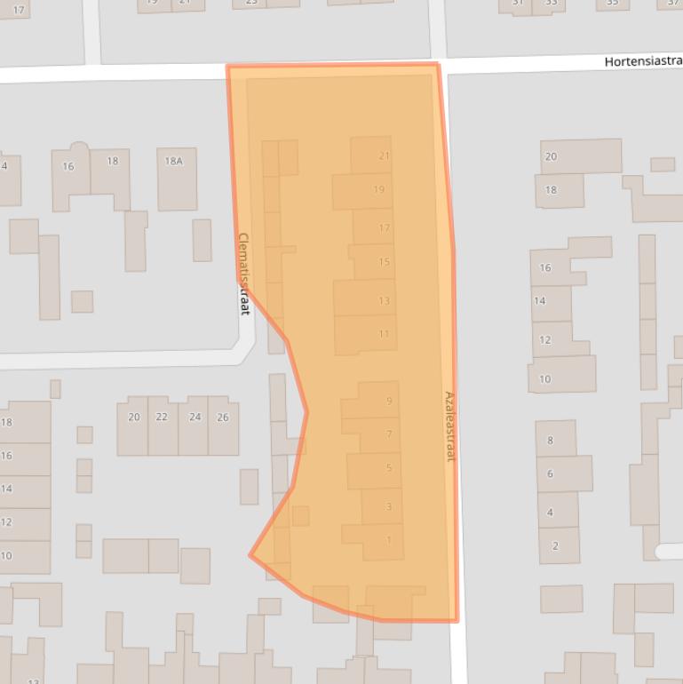 Kaart van postcodegebied 6744AD.