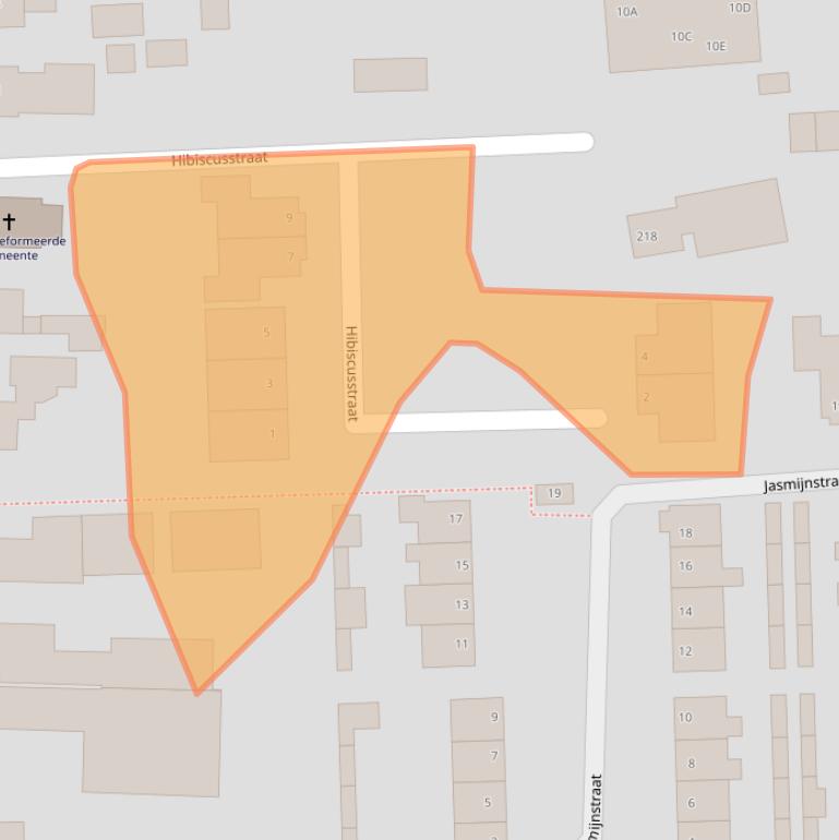 Kaart van postcodegebied 6744AZ.